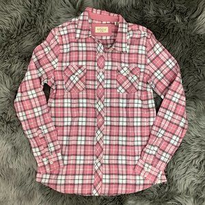 Original Weatherproof Women's Pink Plaid Shirt | Size S